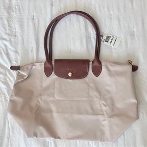Longchamp le pliage small nylon tote cream/paper